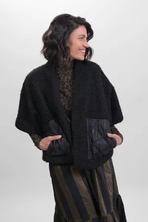 Ether Bouclé Kimono, Black