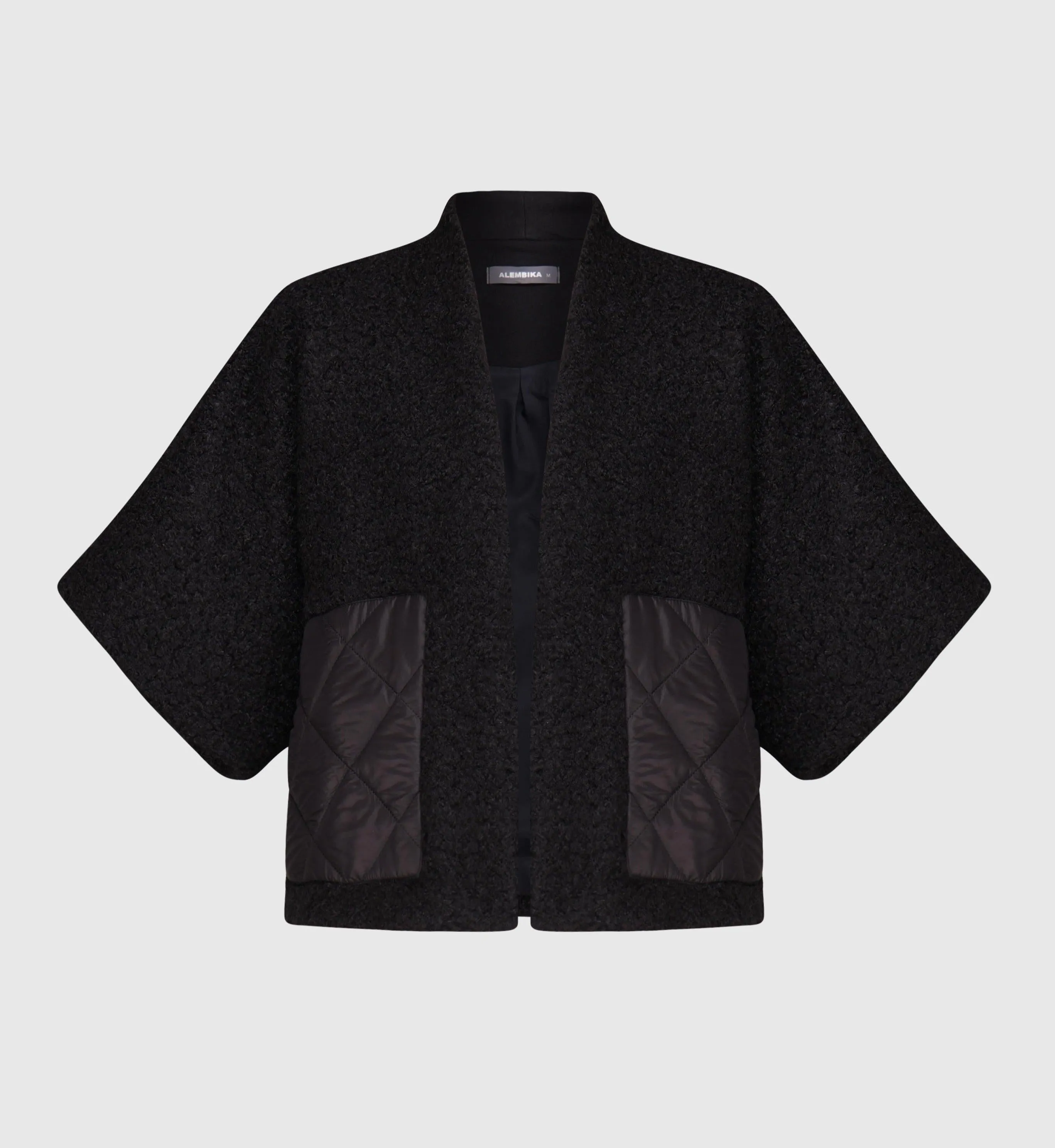 Ether Bouclé Kimono, Black