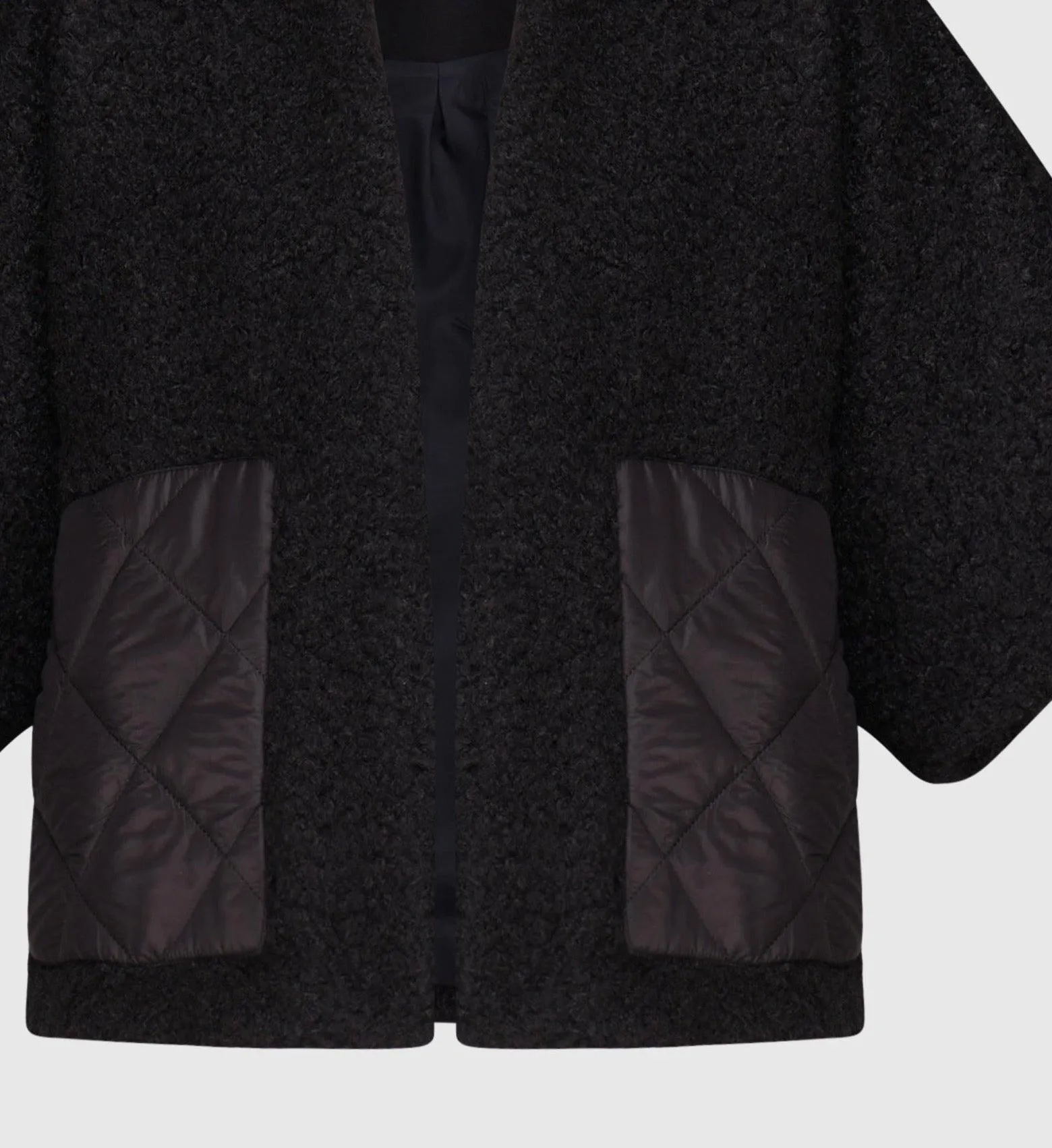 Ether Bouclé Kimono, Black