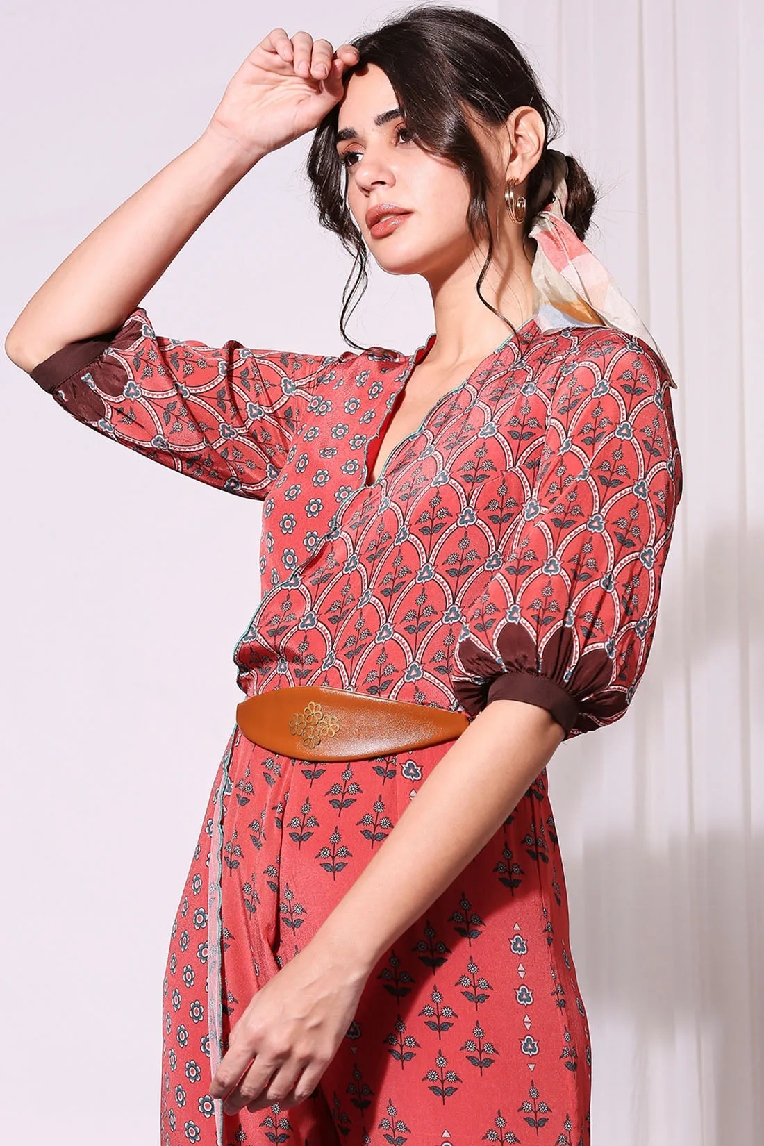 Ethnic Floral Printed Jumpsuit