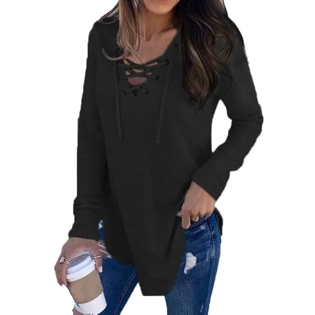 Fashion Women Long Sleeve T-shirt
