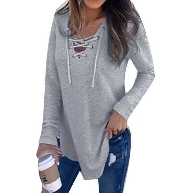 Fashion Women Long Sleeve T-shirt