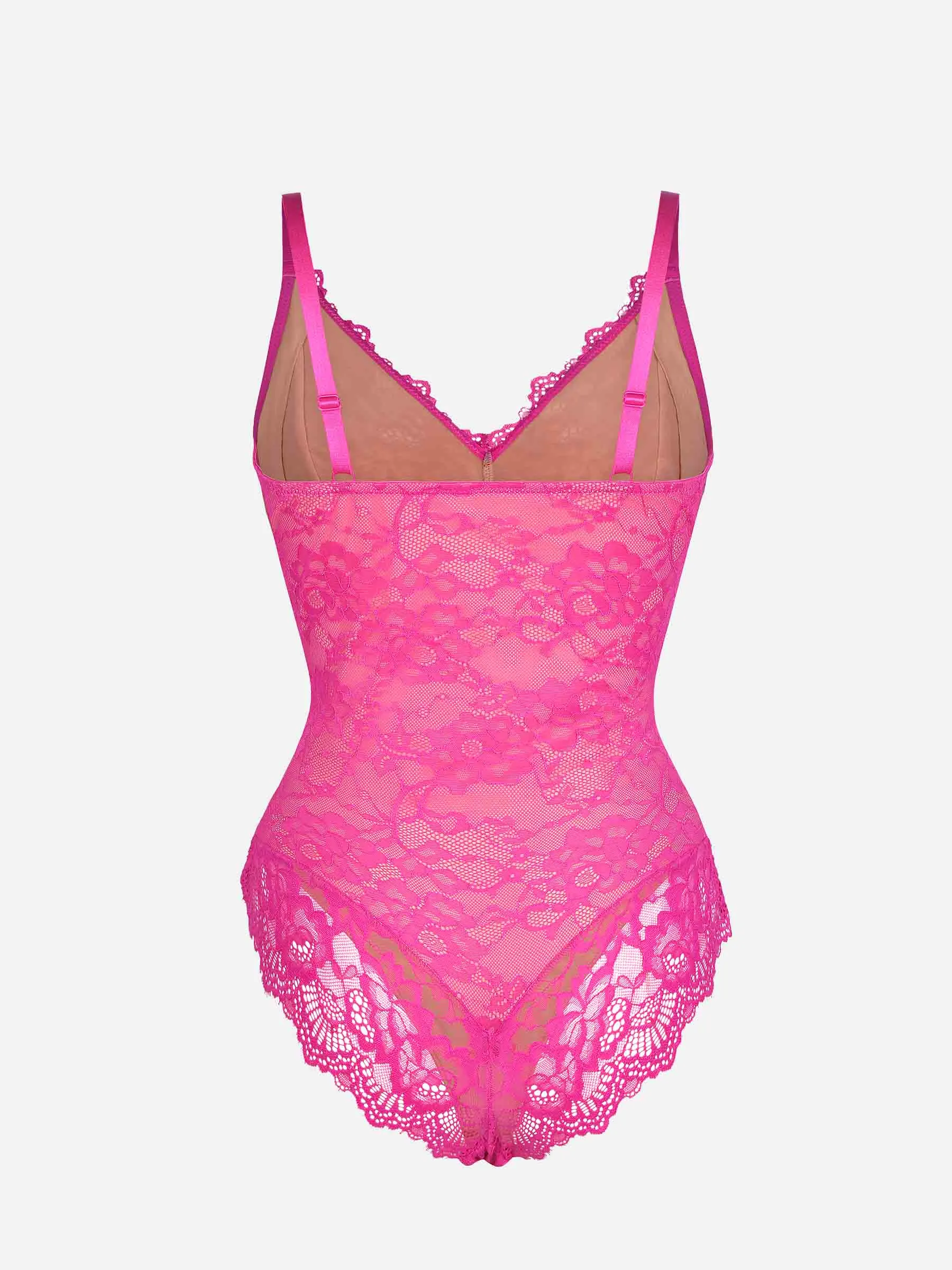 Feelingirl Lace V Neck Full Bodysuit Underwear