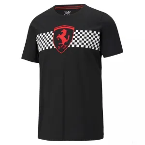 Ferrari T-shirt, Puma Checkered Flag, Black, 2021