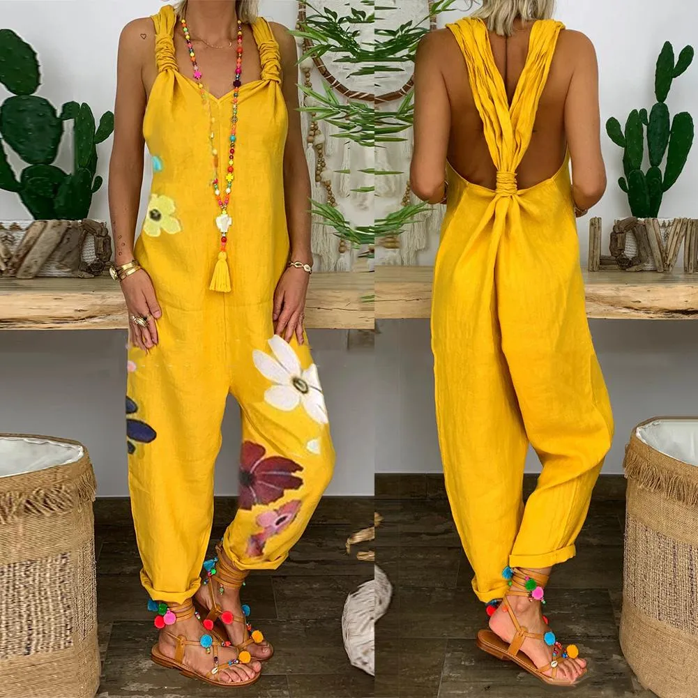 Funki Buys | Pants | Women's Rompers Loose Fit Bib Overalls