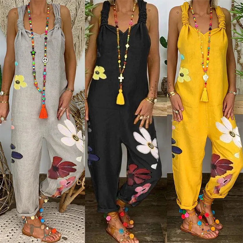 Funki Buys | Pants | Women's Rompers Loose Fit Bib Overalls