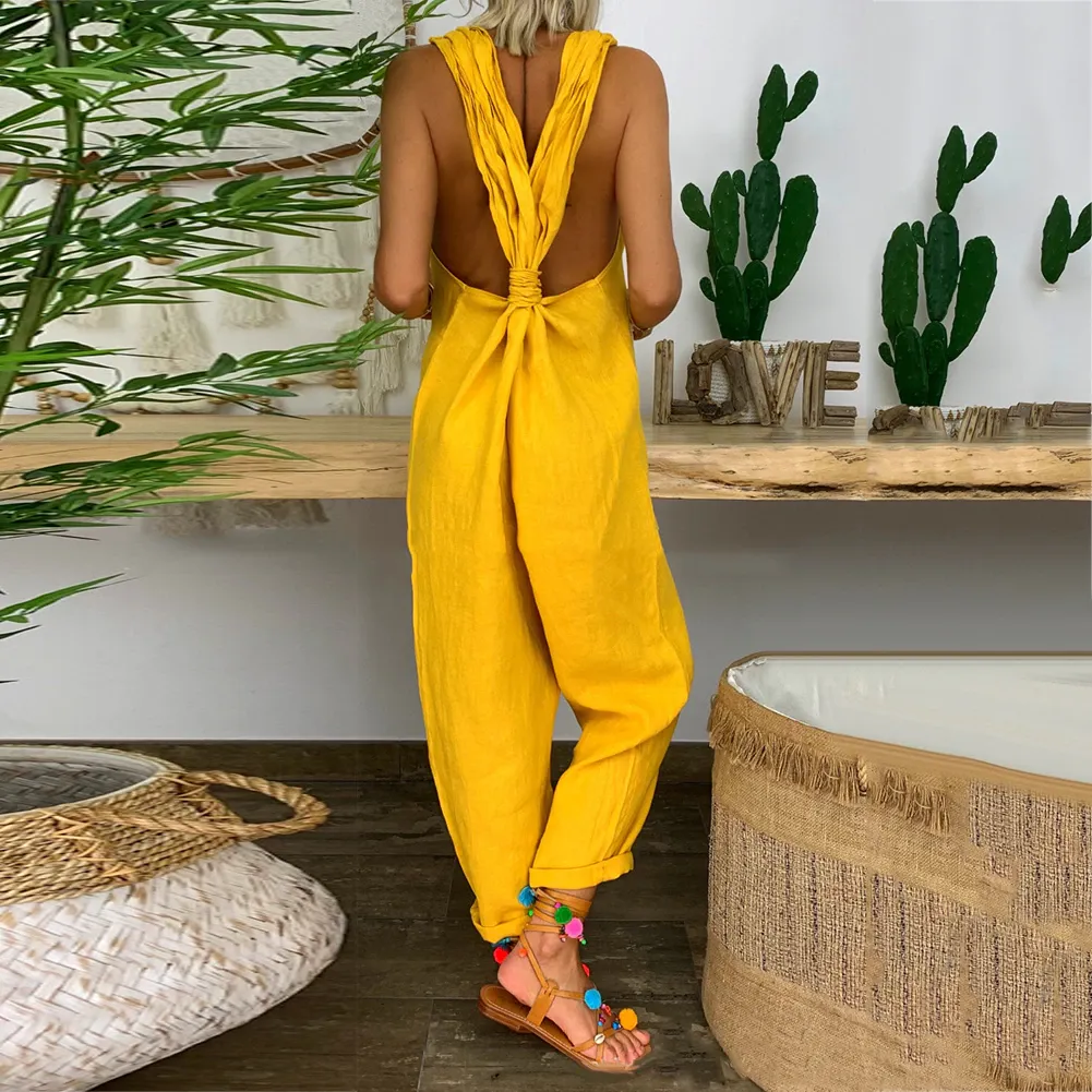 Funki Buys | Pants | Women's Rompers Loose Fit Bib Overalls