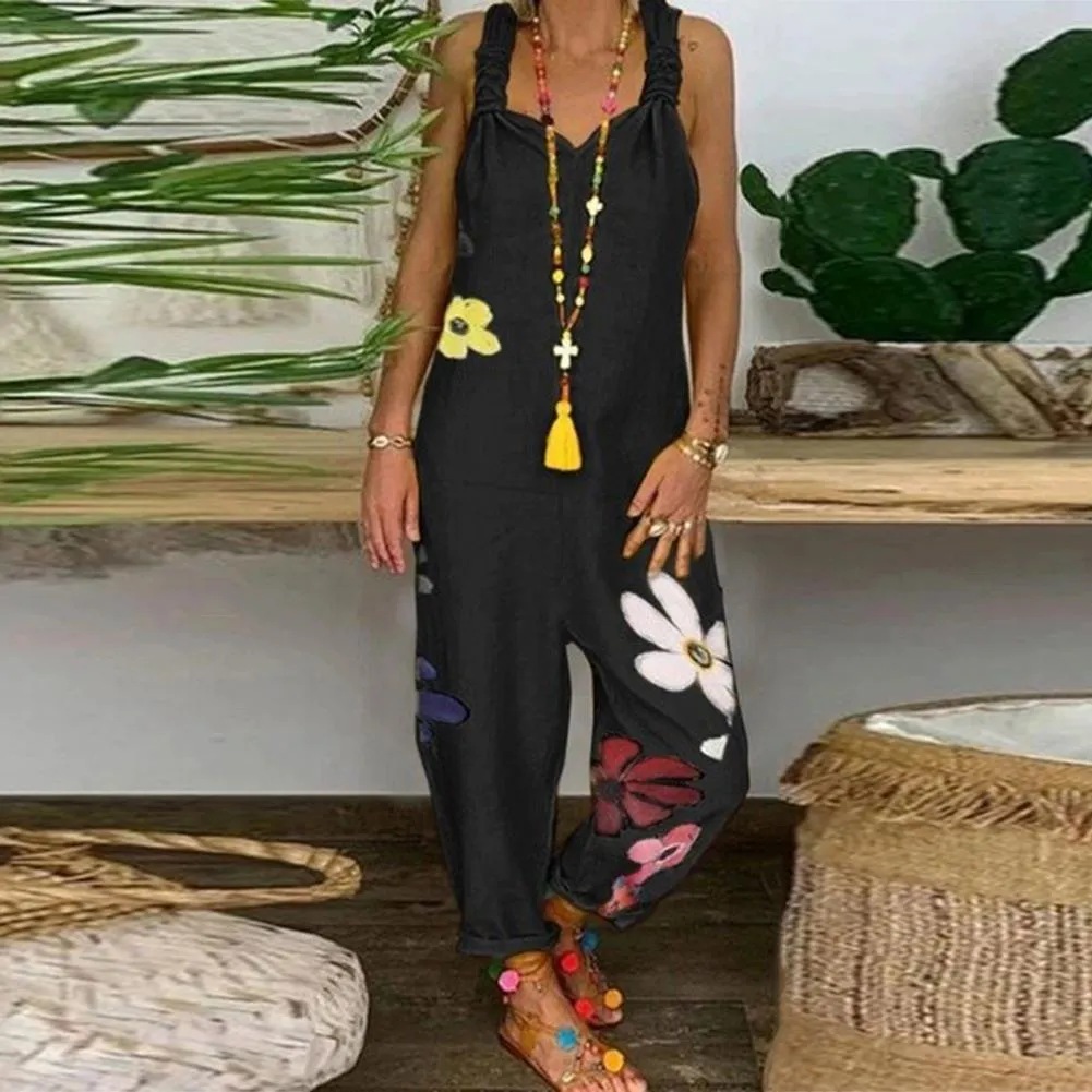 Funki Buys | Pants | Women's Rompers Loose Fit Bib Overalls