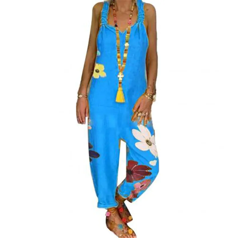Funki Buys | Pants | Women's Rompers Loose Fit Bib Overalls