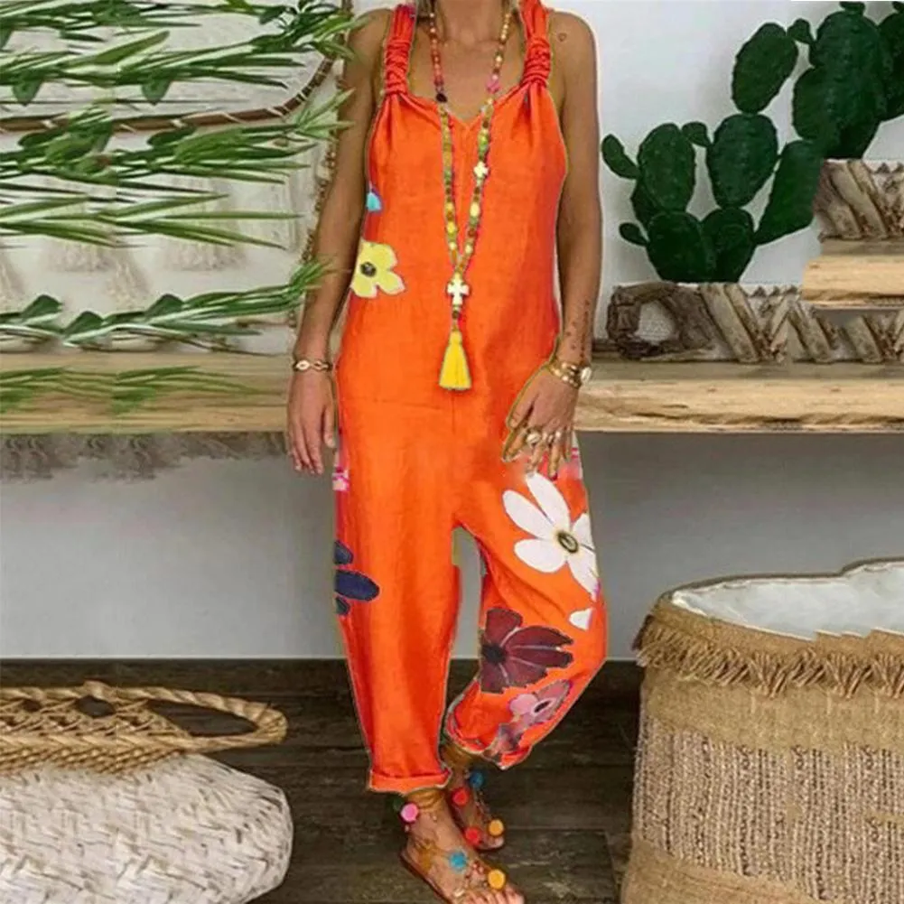 Funki Buys | Pants | Women's Rompers Loose Fit Bib Overalls