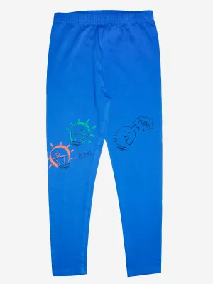 Girls Leggings with Placement Print