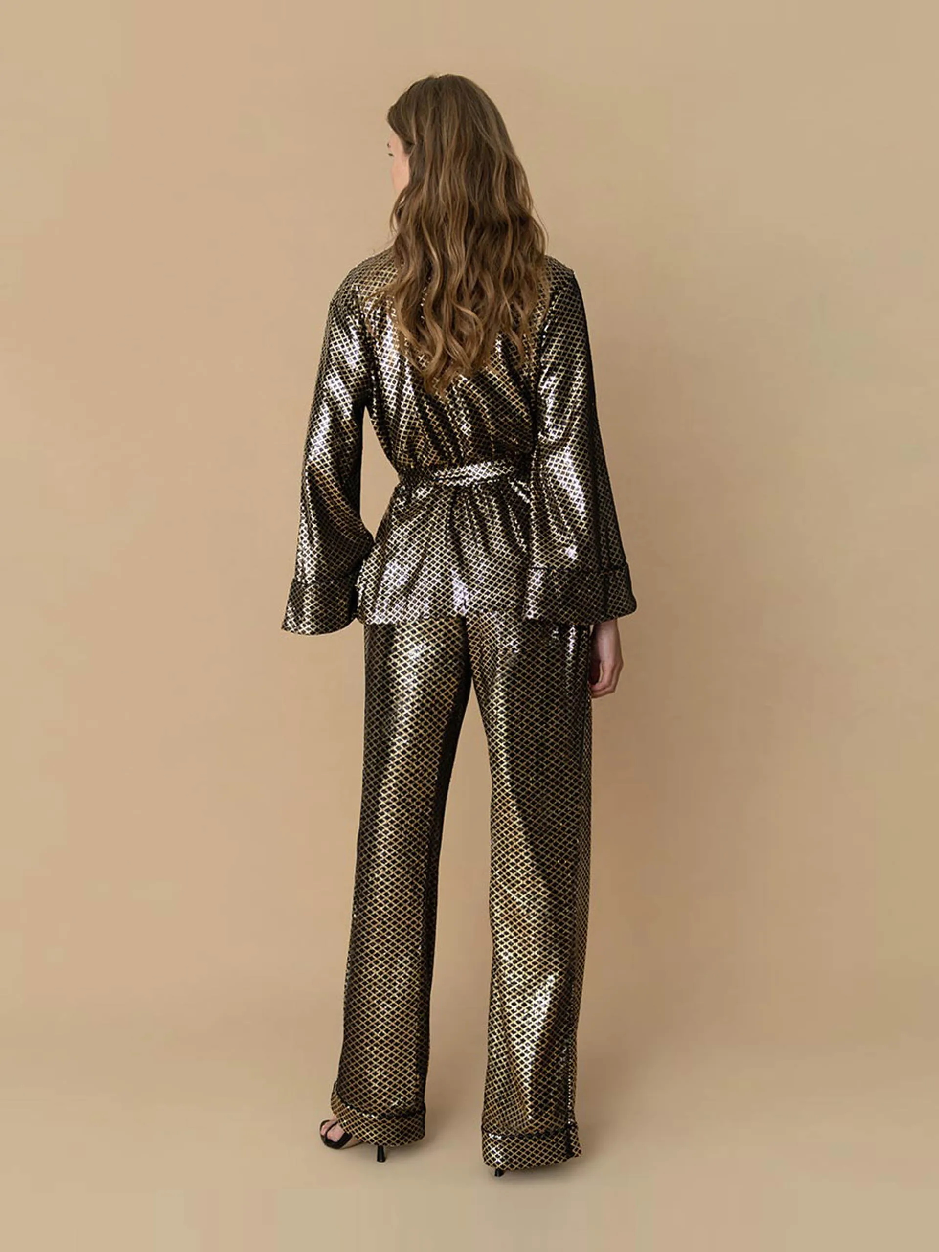 Gold and black Una sequin jacket