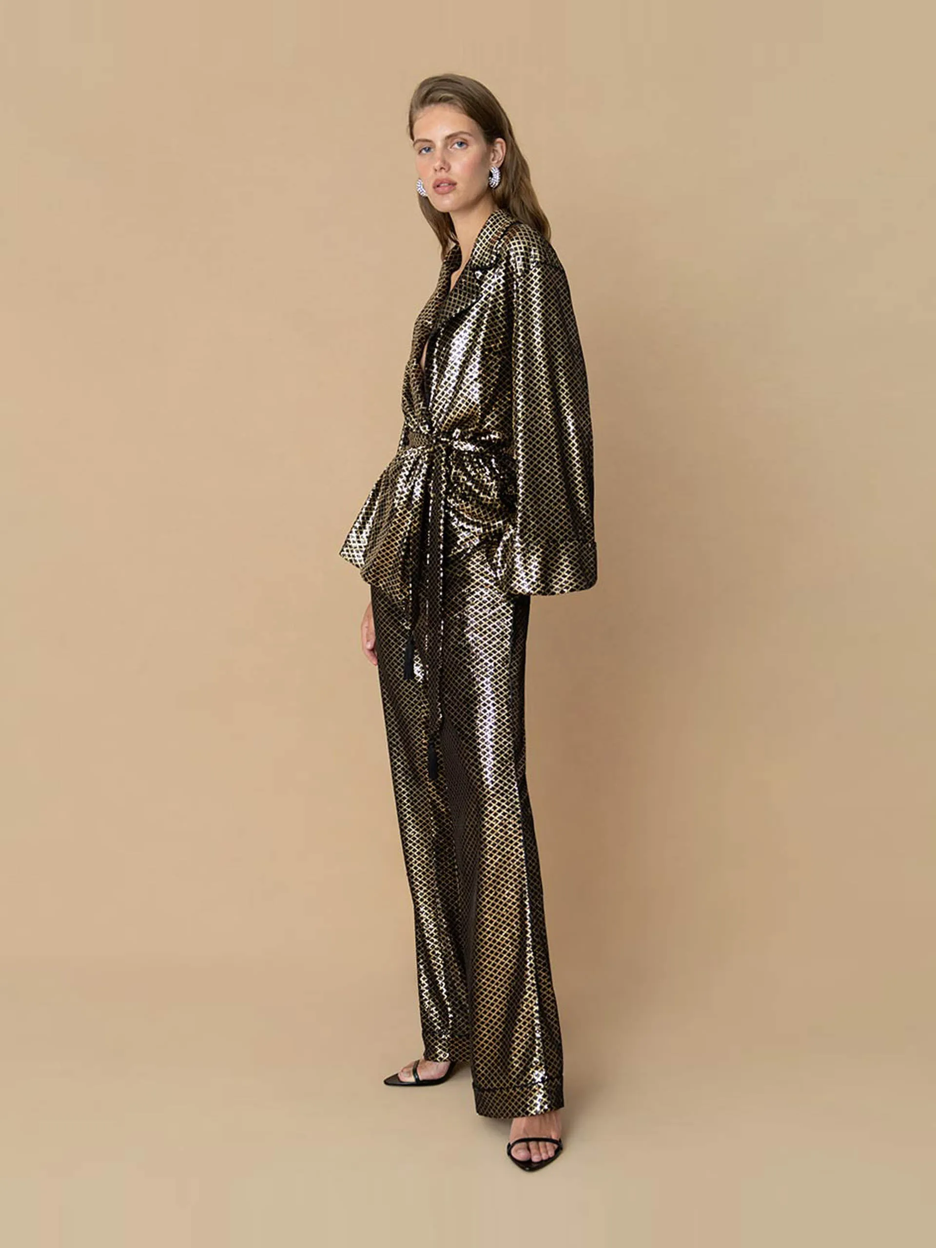 Gold and black Una sequin jacket