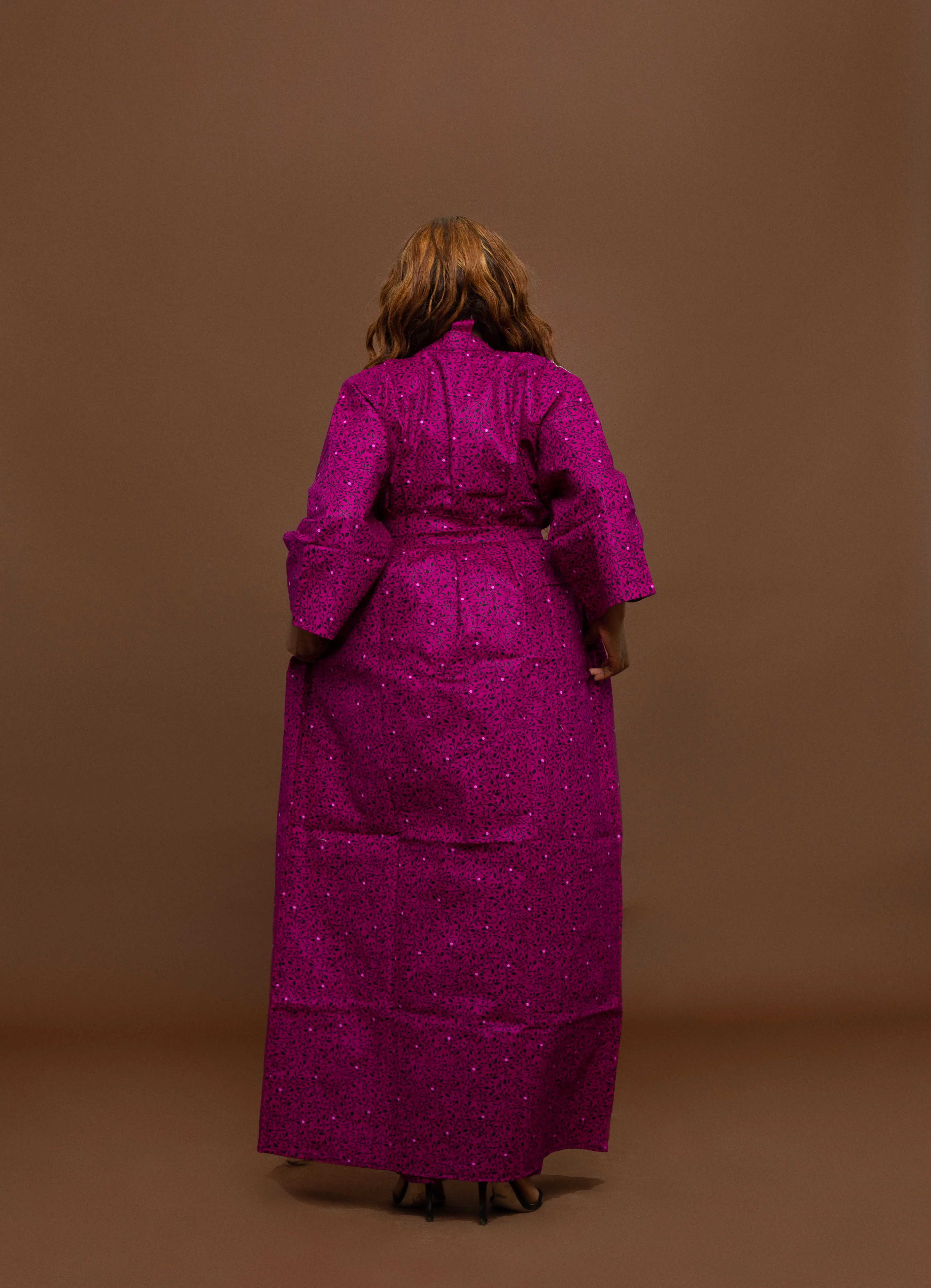 Gracie Ankara Kimono Jacket | Fuchsia Pink African Print