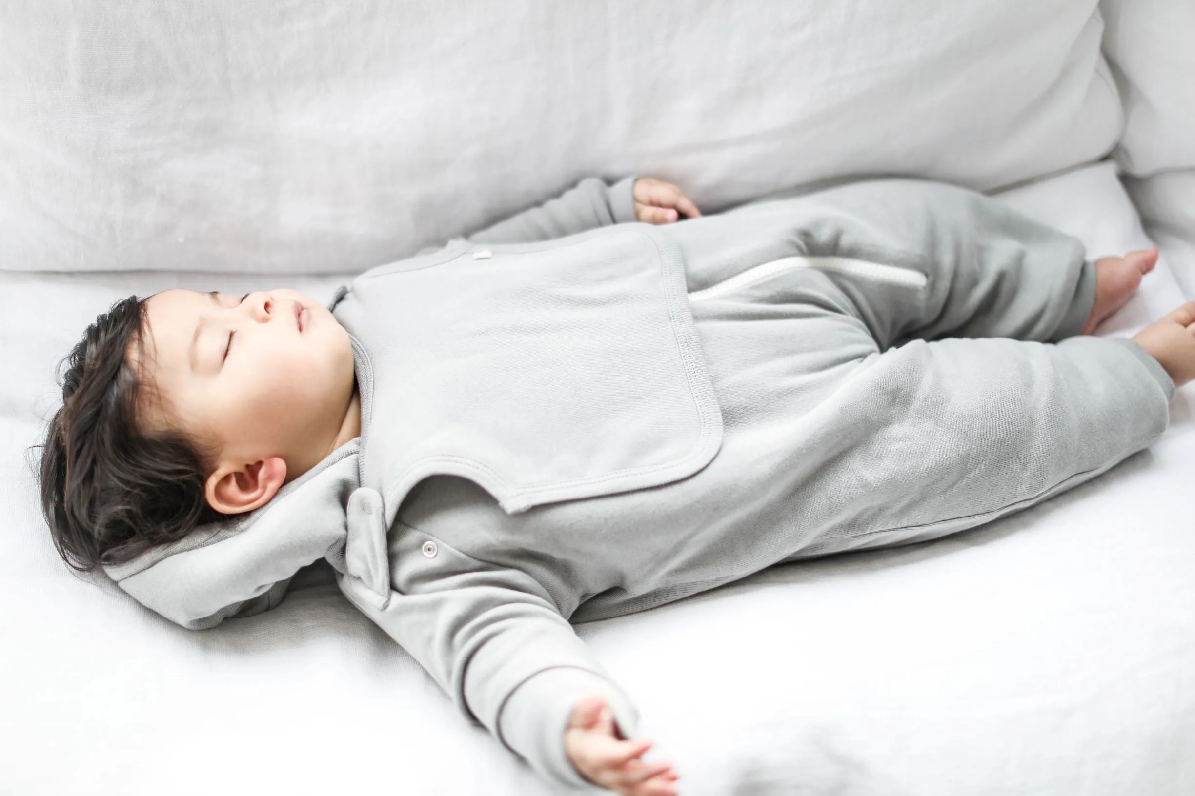 Gray Smart Cuddly Jumpsuit   Bib