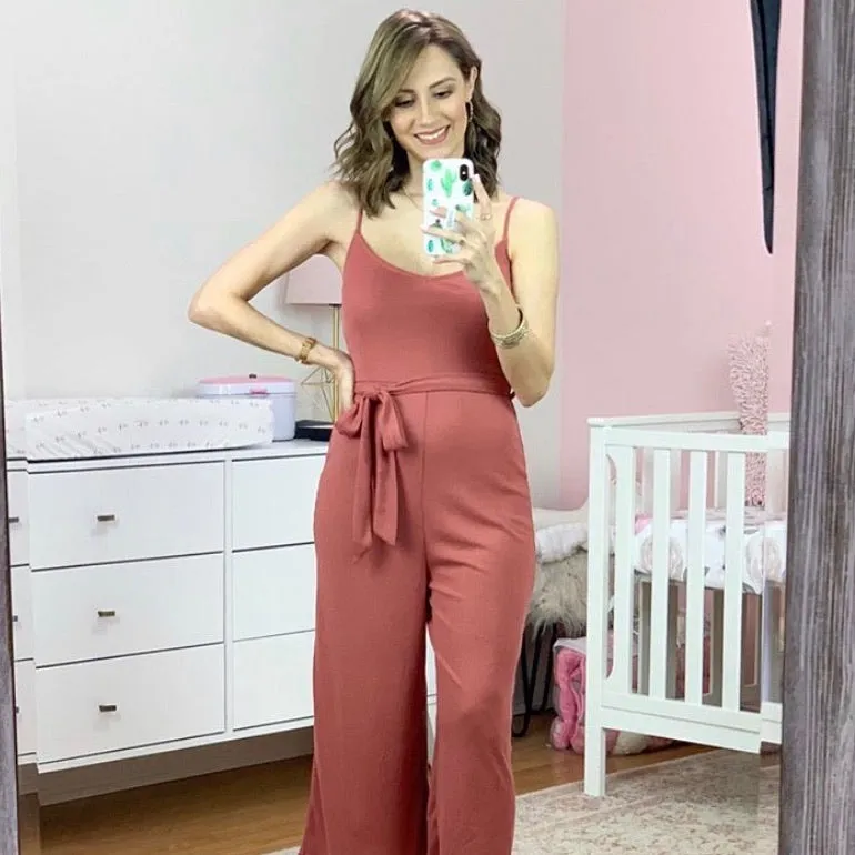Iris Ribbed Knit Jumpsuit- Size S