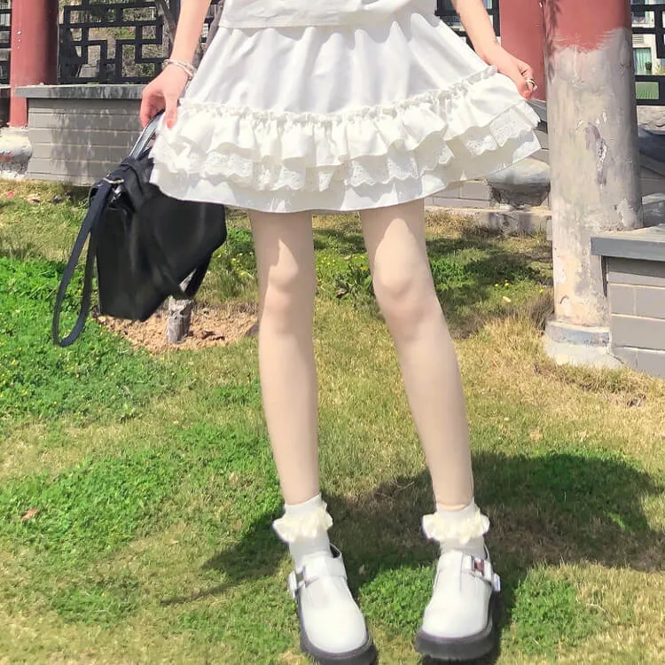 Kawaii goth layered skirt