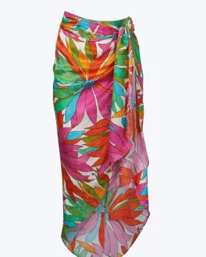 Kit Floral Gathered Silk Jacquard Skirt in Floral Jungle | Floral Jungle