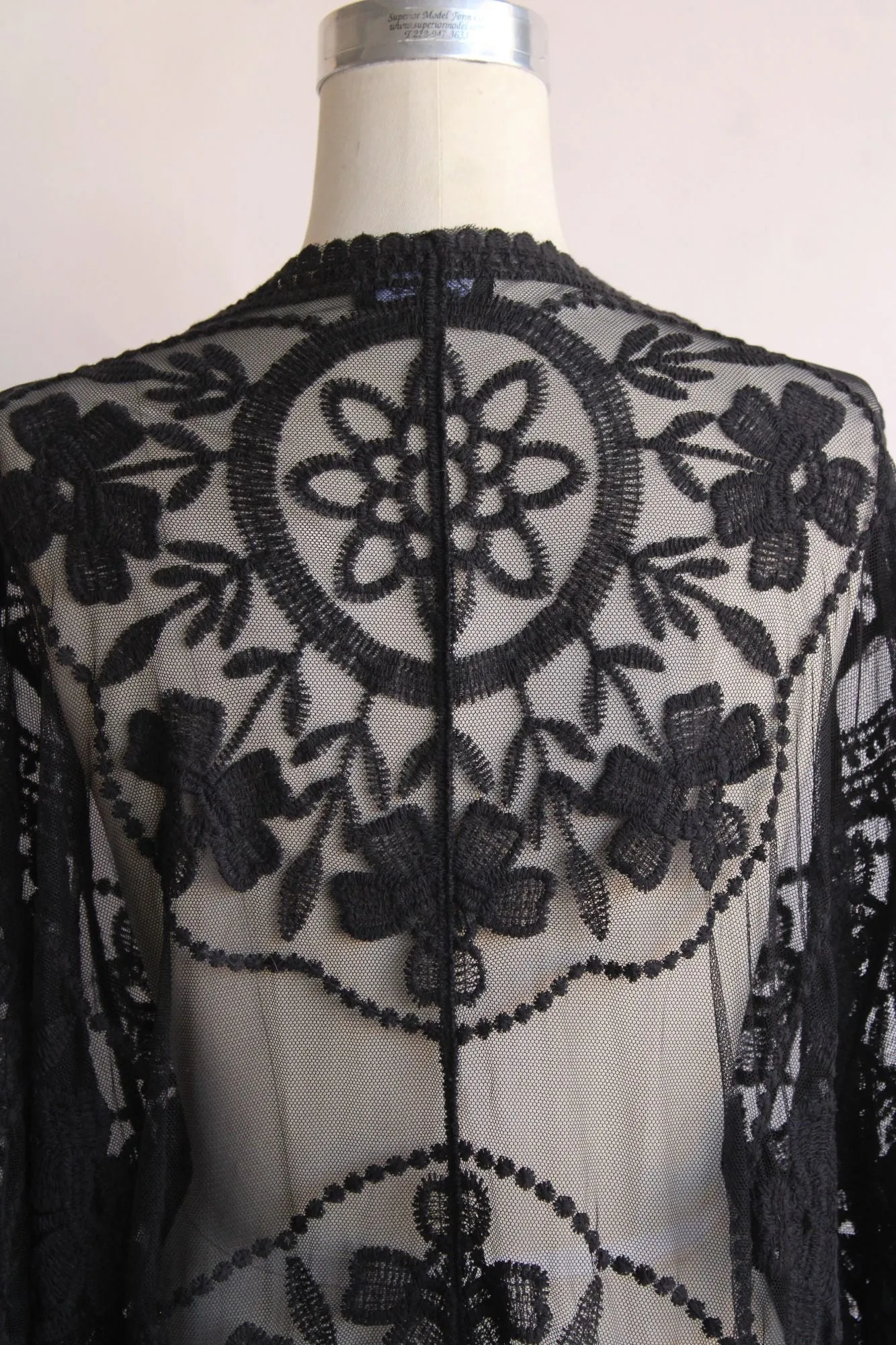 Kivenst Womens Lace Jacket, One Size, Black Lace Cover Up