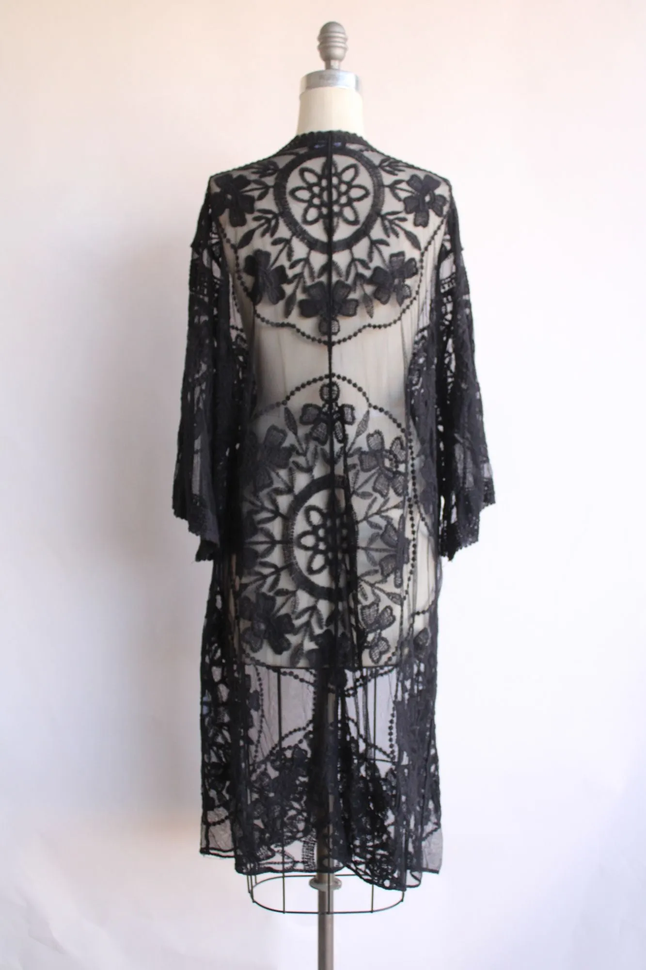 Kivenst Womens Lace Jacket, One Size, Black Lace Cover Up