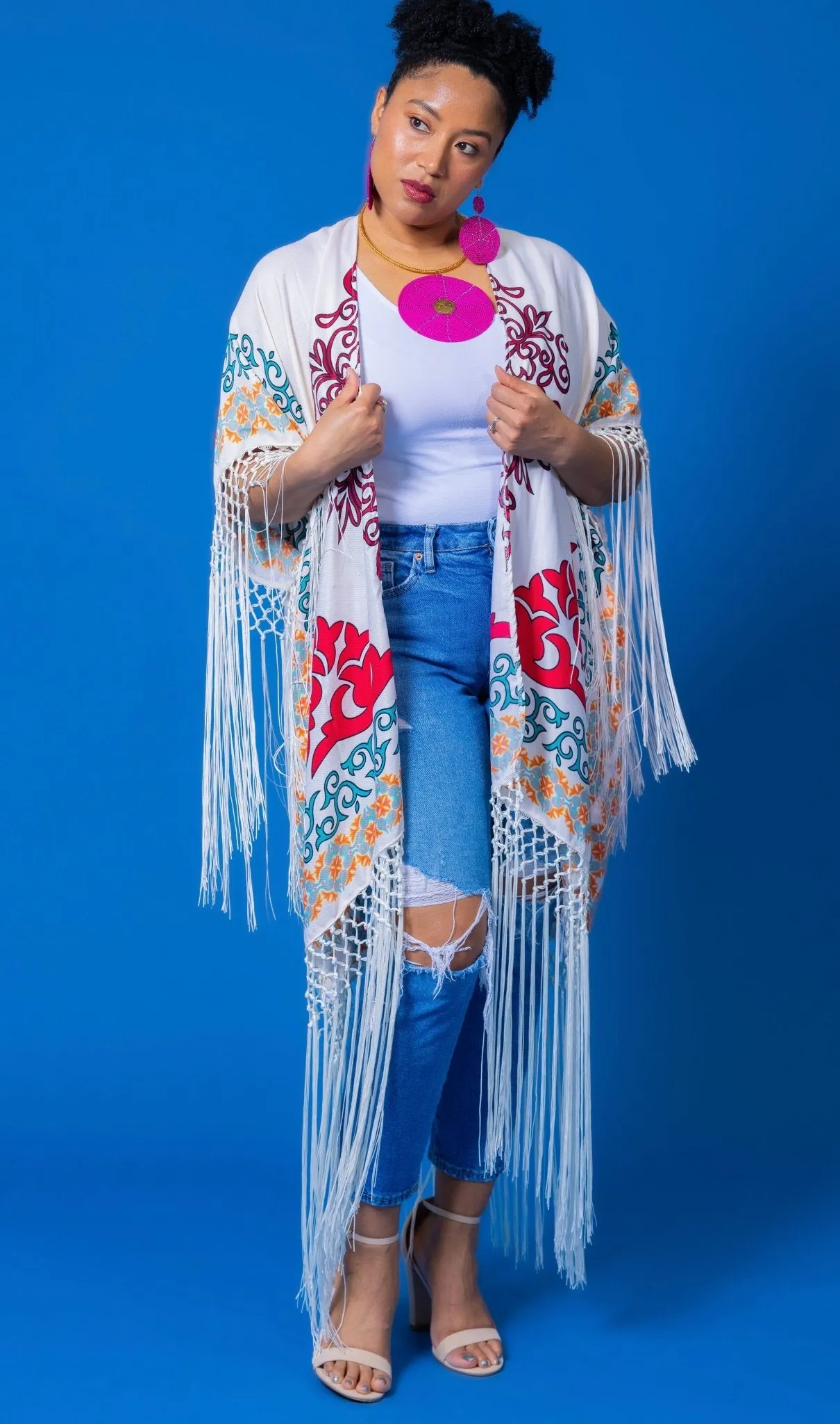 Lillian Fringe Kimono