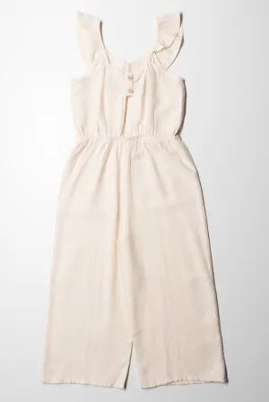 Lurex Jumpsuit With Cut Out Detail Milk