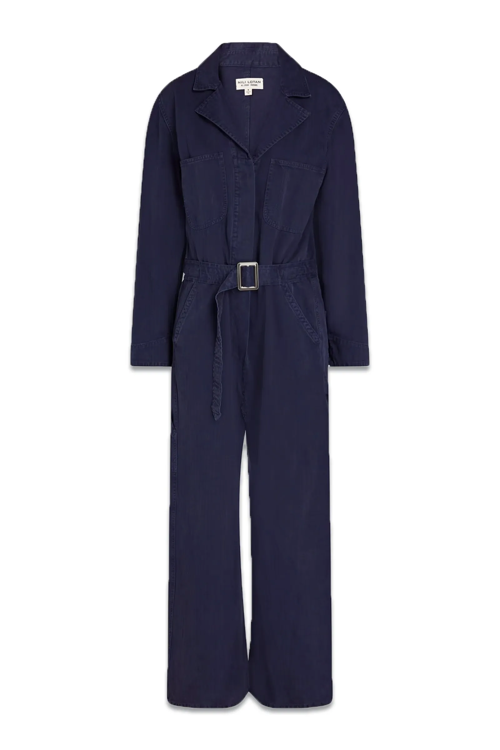 Marie Belted Cotton Jumpsuit