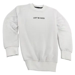 Men's White Sweatshirt lightweight Long Sleeves Fleece