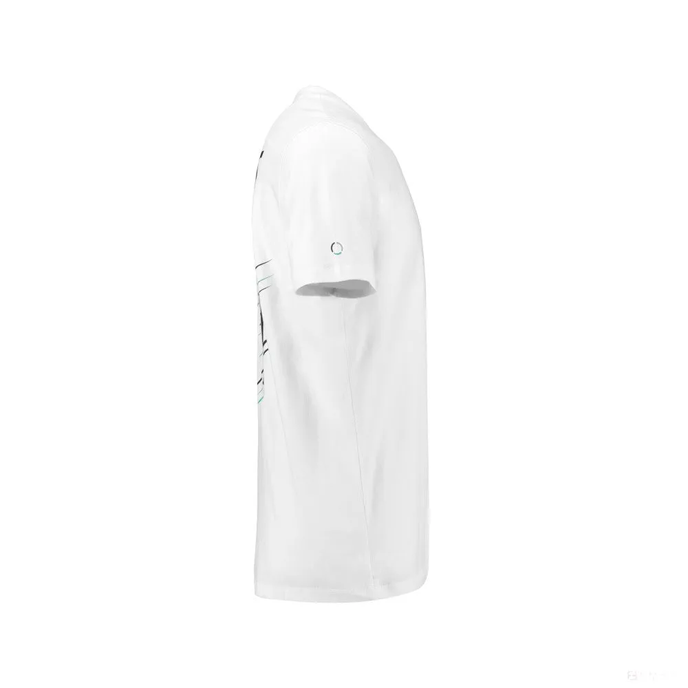 Mercedes Kids T-shirt, Bottas, White, 2018