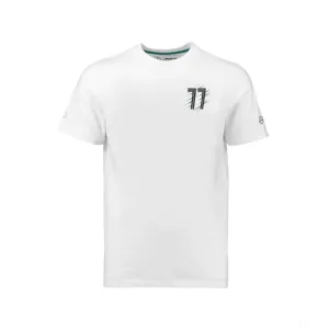 Mercedes Kids T-shirt, Bottas, White, 2018