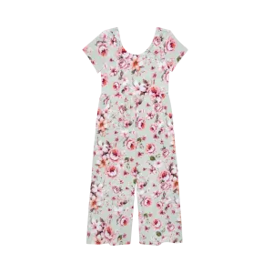 Millicent Short Sleeve Scoop Back Wide Leg Jumpsuit