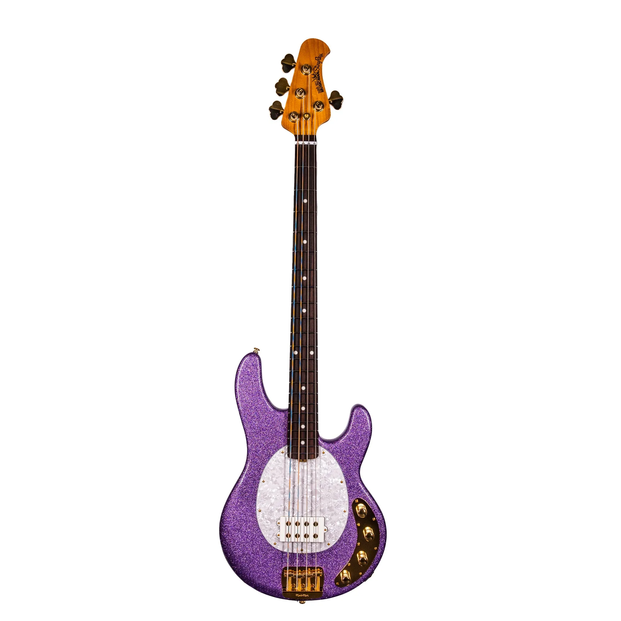 Music Man StingRay Special Bass Guitar, Roasted Maple Neck, Rosewood Fingerboard, Amethyst Sparkle