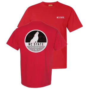 NC State Wolfpack Red Comfort Colors Howling Wolf Circle T-Shirt