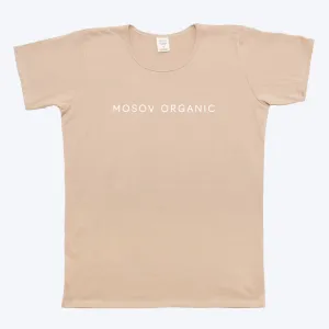 Organic Logo Beige T-shirt - Man