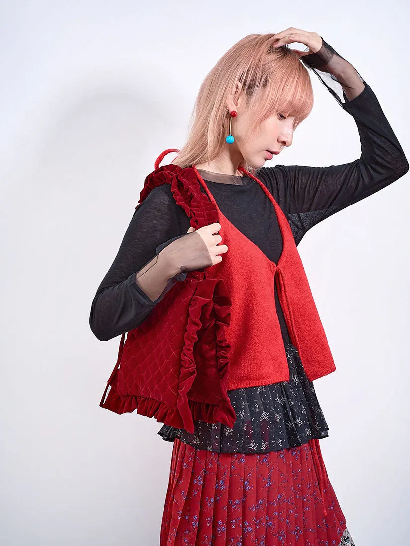 Pleated Layered Floral Tiered Skirt