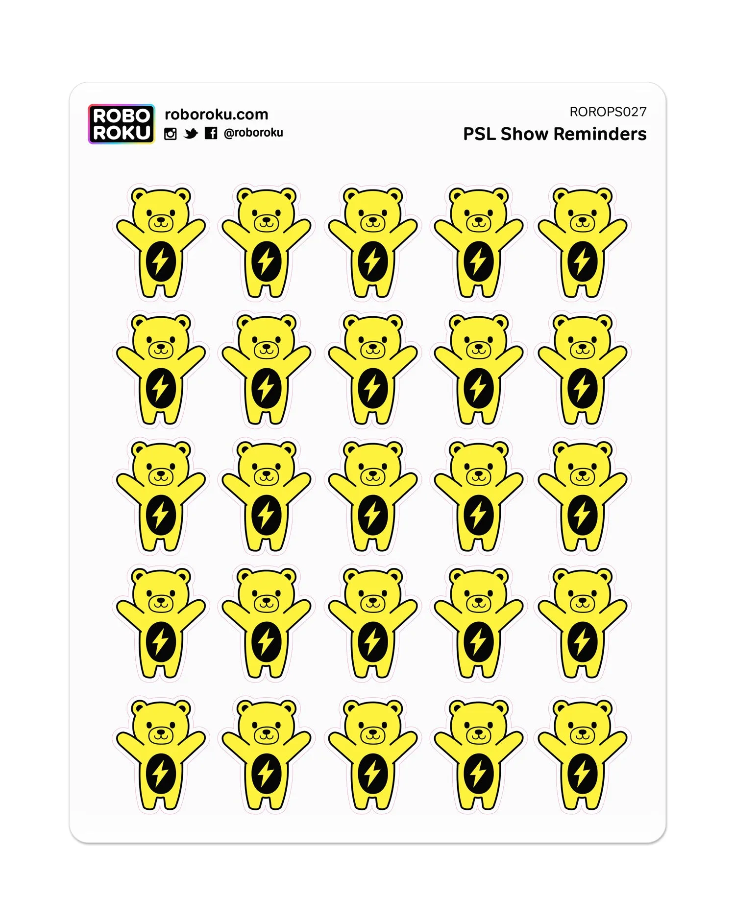 Popshop Live Show Trackers - Planner Stickers