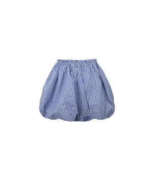 RAQUEL BUBBLE SKIRT COBALT GINGHAM