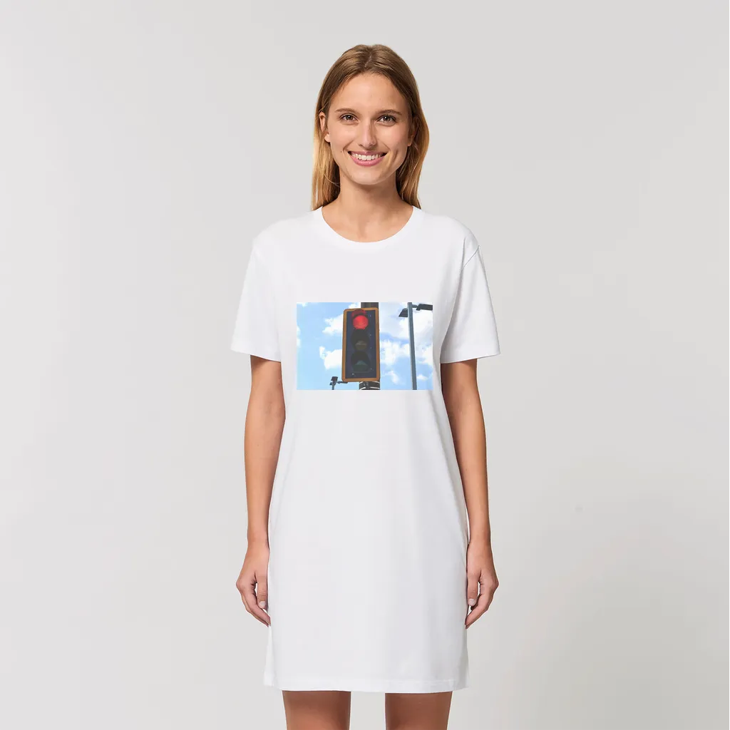 Red Light Organic T-Shirt Dress