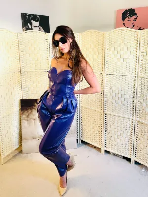 RENT Purple PVC 80’s Jumpsuit