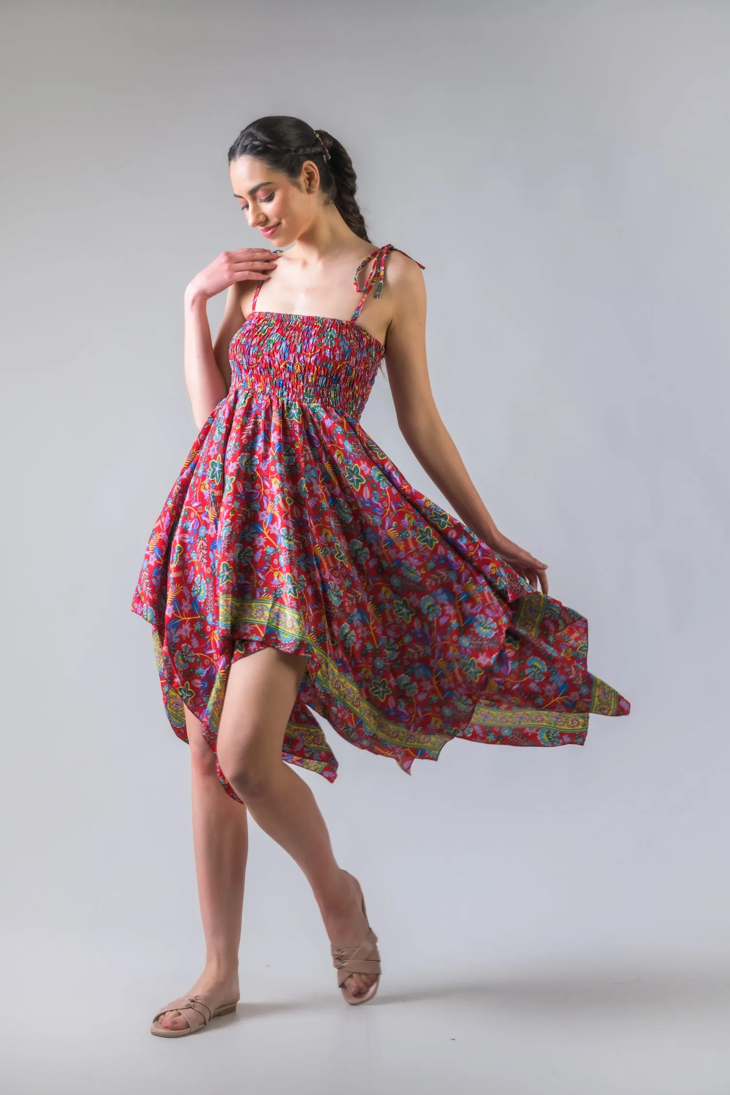 Rhea Scarf Double Layer Dress