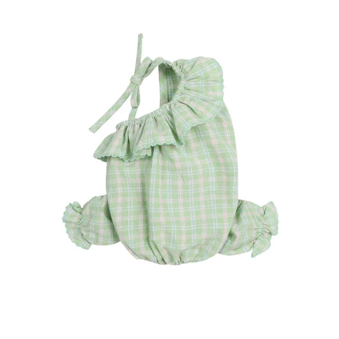 Ruffle Around Jumpsuit- Green