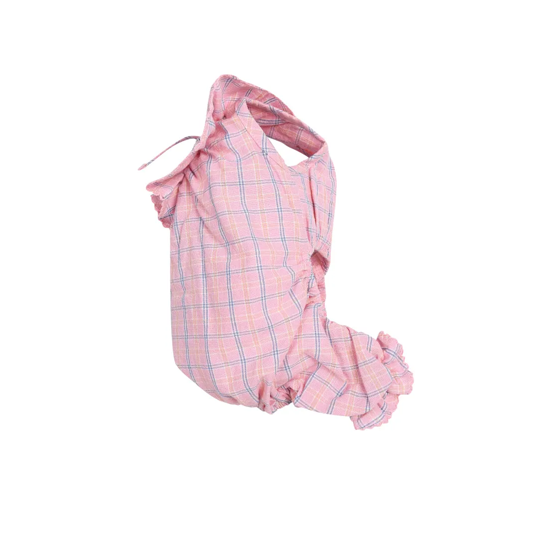 Ruffle Around Jumpsuit- Pink