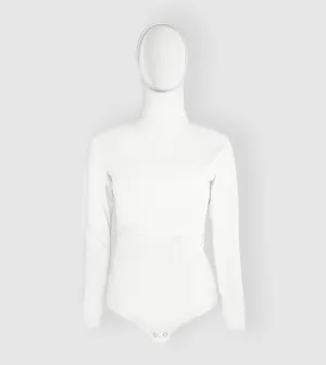 RUUQ Bodysuit for Nursing Long Sleeve with Hijab Cap - Ivory