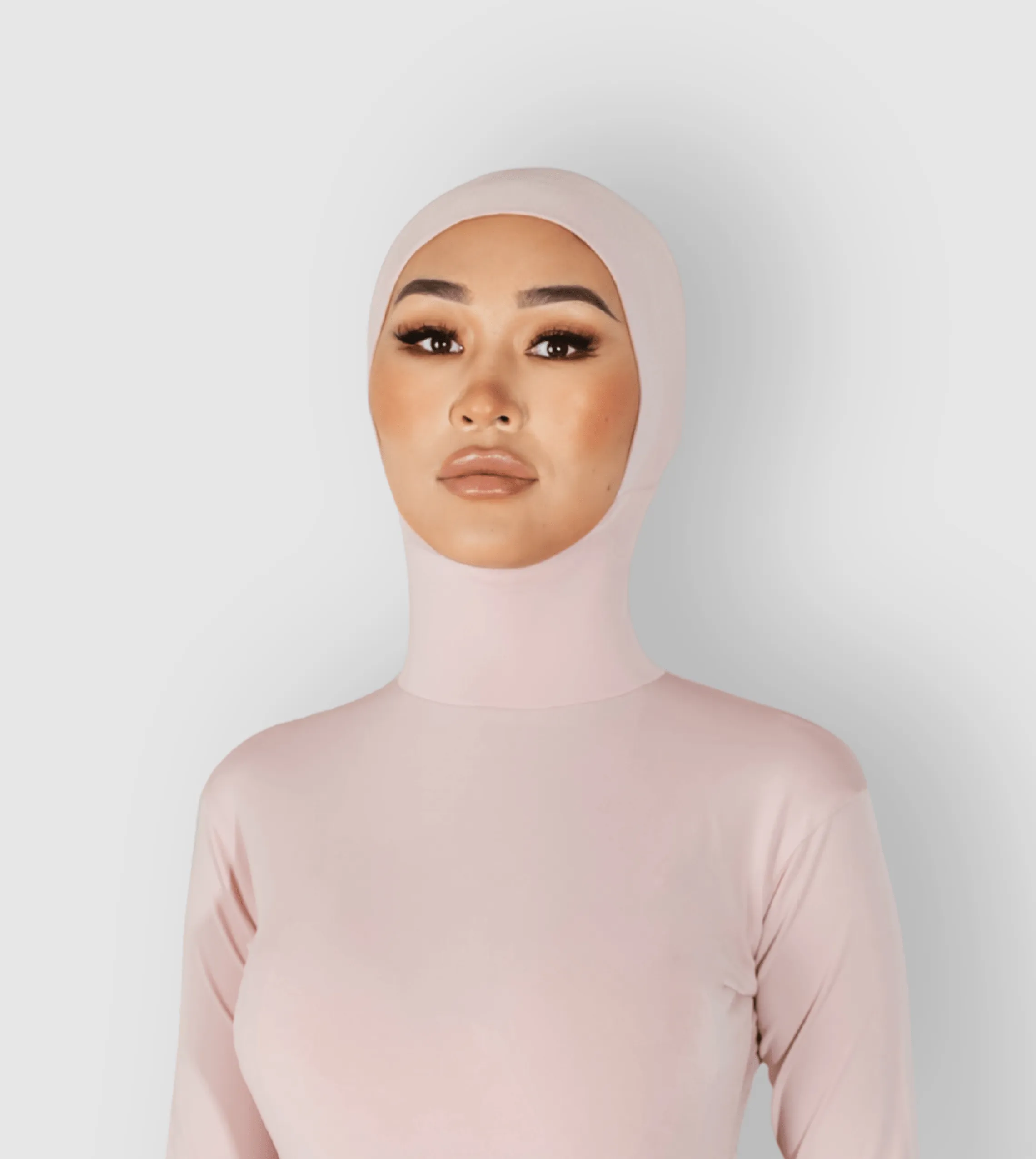 RUUQ Bodysuit Long Sleeve with Hijab Cap - Strawberry Cream
