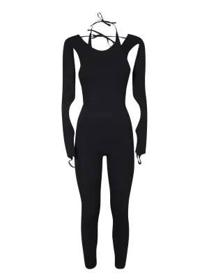 Sculpting black jumpsuit
