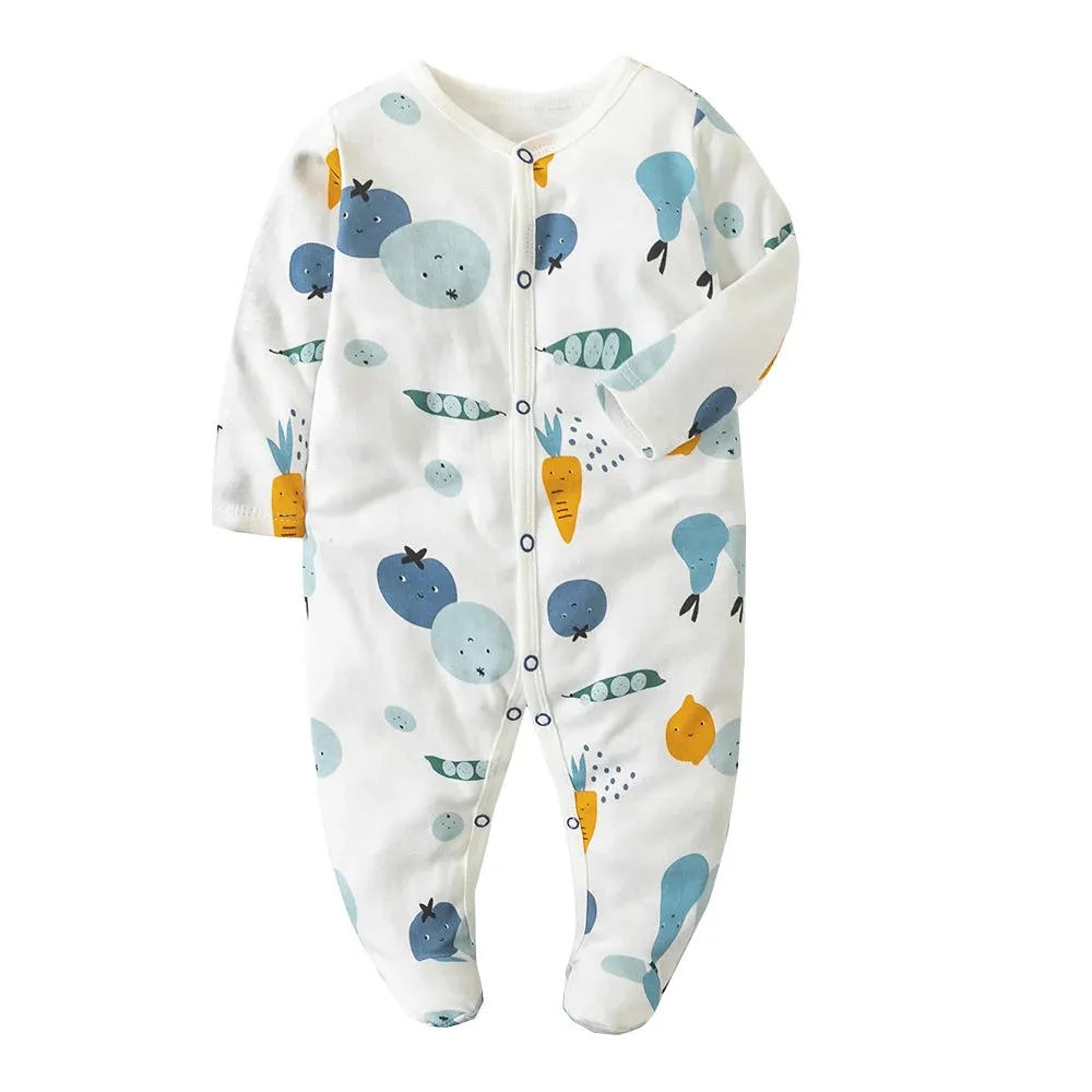 Sleepers Pajamas Onesies - Soft Cotton Baby Sleepwear for 0-12 Months