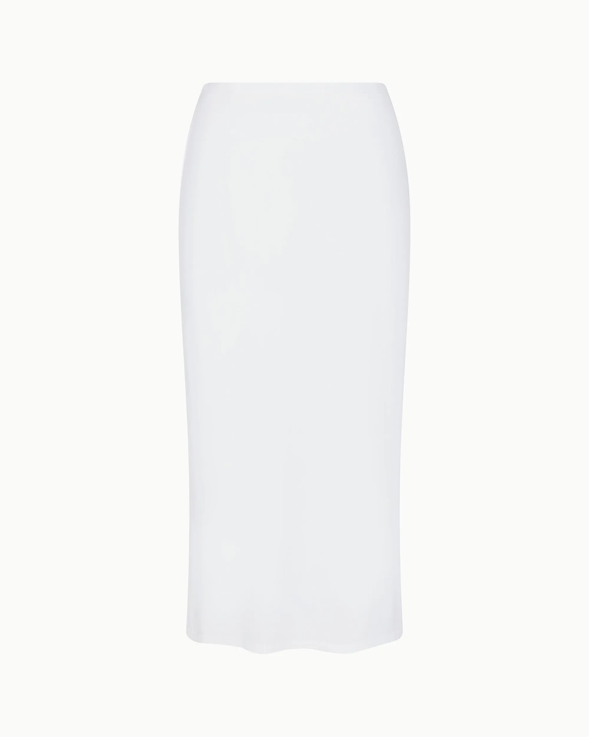 Soft Stretch Midi Skirt | Pearl White