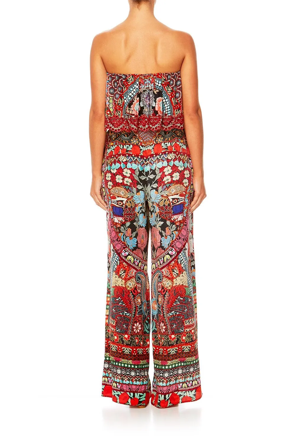 STRAPLESS JUMPSUIT WITH FRILL QUEEN ALIKA
