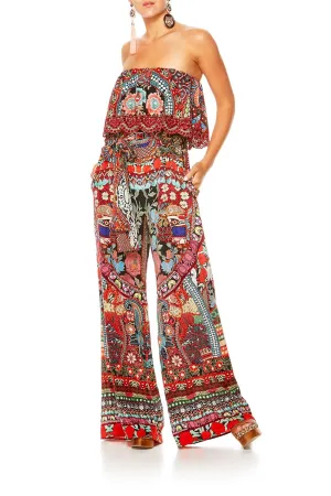 STRAPLESS JUMPSUIT WITH FRILL QUEEN ALIKA