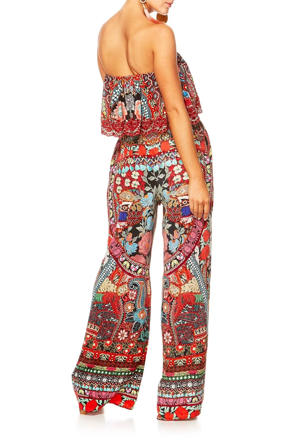 STRAPLESS JUMPSUIT WITH FRILL QUEEN ALIKA